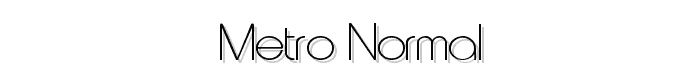 Metro Normal font